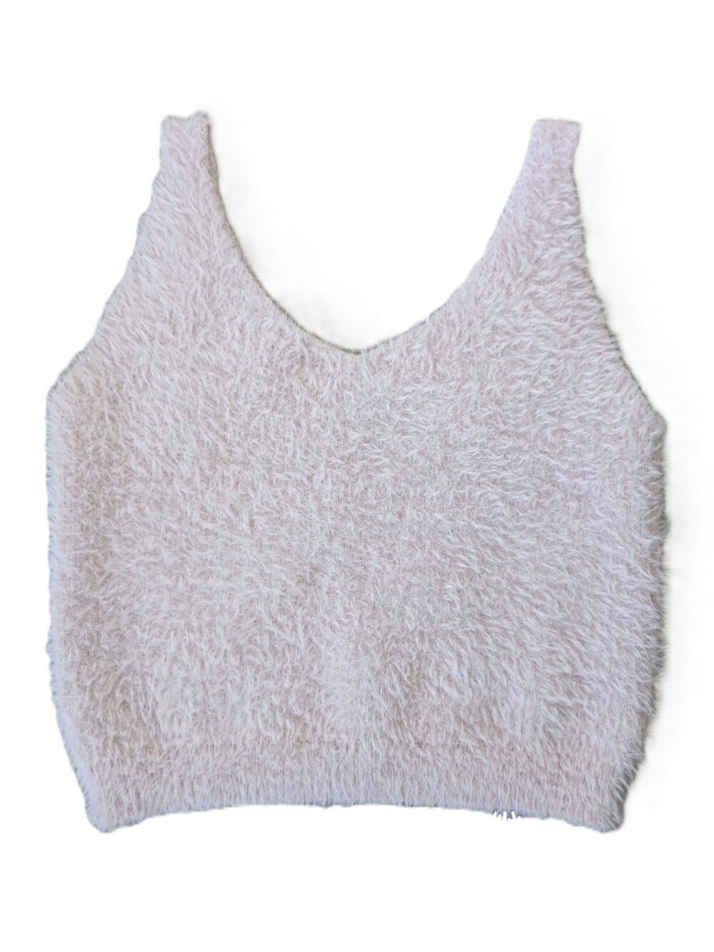 La Vie en Rose Fuzzy Eyelash Knit Crop Tank | Medium - Picture 2 of 10